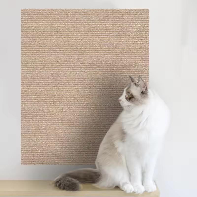 Self-Adhesive Trimmable Cat Scratching Mat Wall Corner Cat Carpet DIY Scratch Pad Furniture Protector Cat Scratching Post