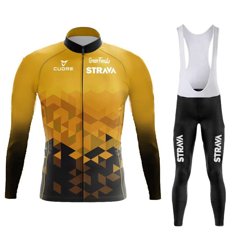 Long Sleeve Cycling Jersey Set Quick Dry Performance Bike Road Team Wear