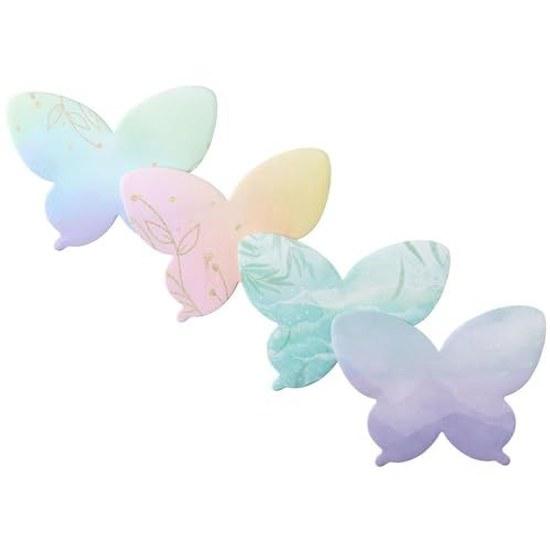 set 240 colorful butterfly-shaped sticky notes cute memo pads writing suitable office home use.