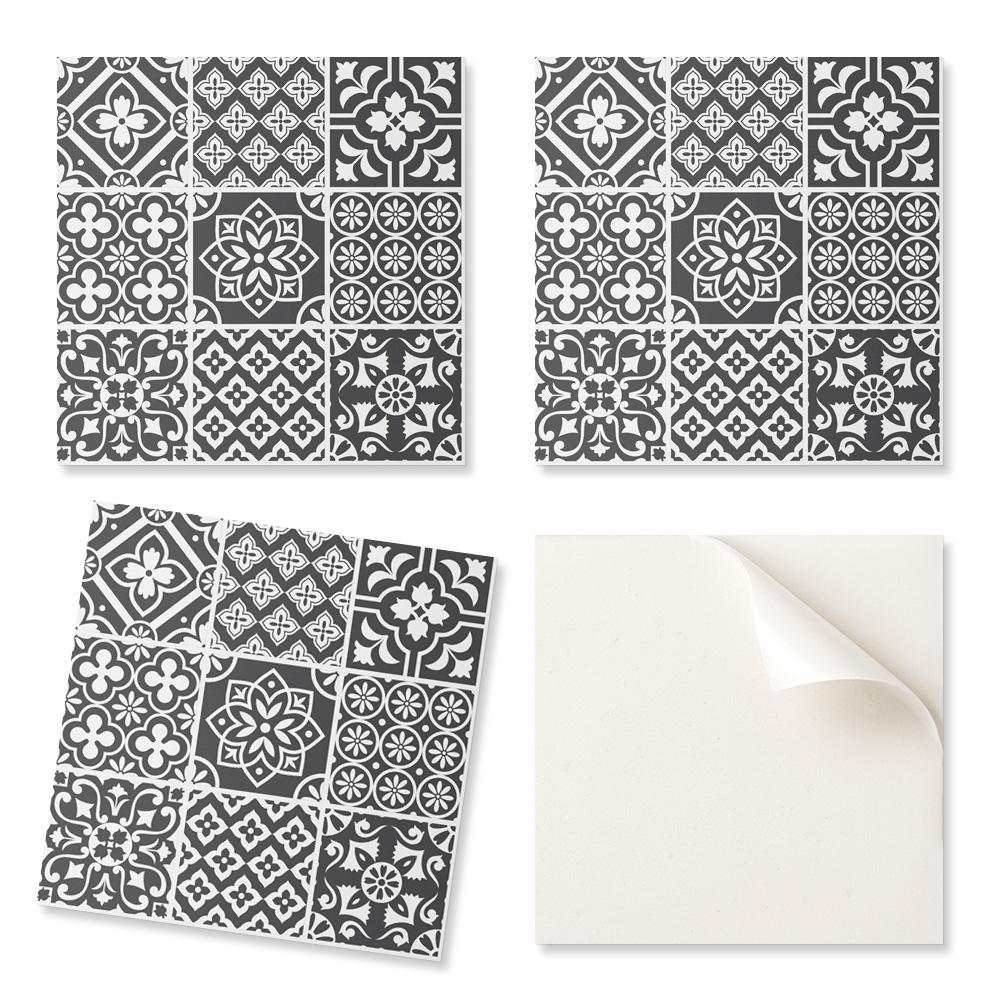Set of vinyl tiles with a motif for the bedroom. Geometric patterns in tiles 20x20x20 cm.