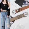 Leather Women'S Belt, Simple Retro Belt With Jeans, Casual Pants Belt, Women'S Model.