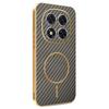 For Xiaomi Redmi Note 14 Pro 5G/Poco X7 5G Phone Case Carbon Fiber Textured Electroplated TPU Back Cover