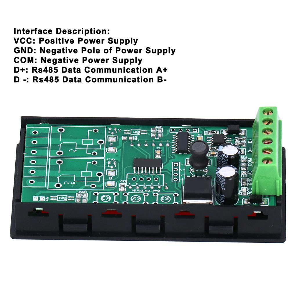 PLC Display LED Serial Port Meter Communication 4‑Digit DC5‑36V for MODBUS‑RTU RS485