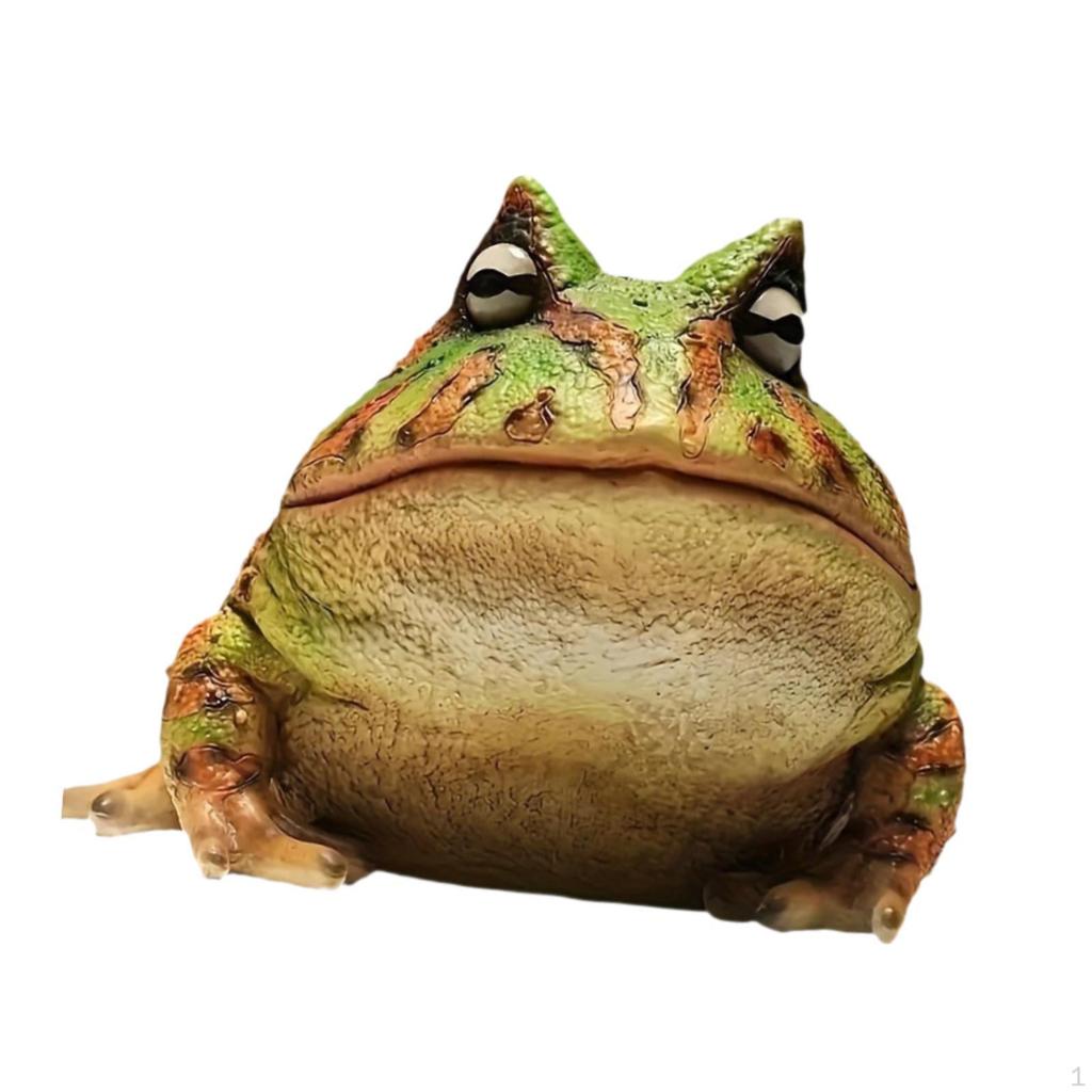 Фигурка лягушки, скульптура животного, декоративная, милая, ландшафтная, орнамент, миниатюрная статуэтка для парка
