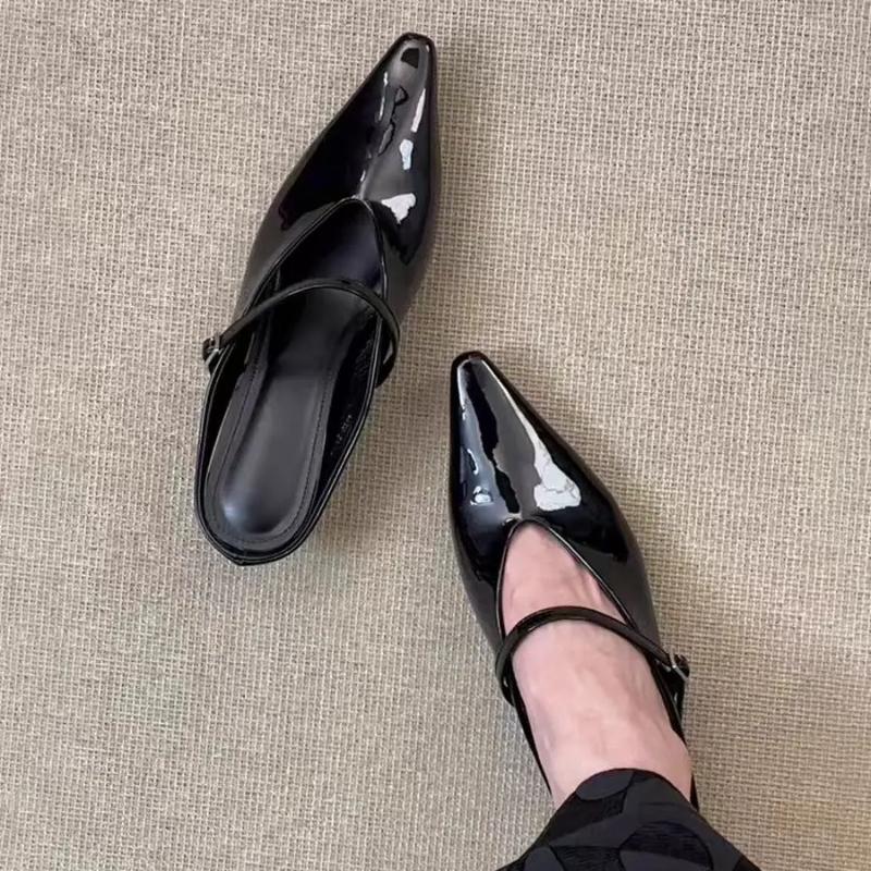 Fashion Pointed Toe Women Mules Shoes Wedges New Party Slippers Trend Luxury Sandals Summer Designer 2025 Brand Woman Slingback Shoes