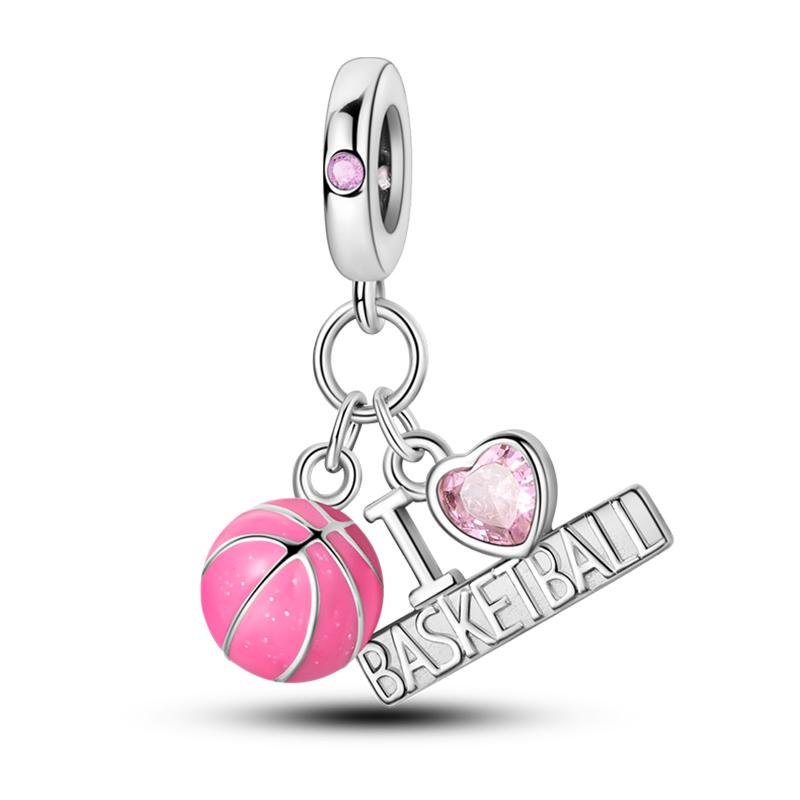 Медь Волейбол Бейсбол Бадминтон Гольф Спорт 3мм Шармы Бусины Подвески Вечеринка по случаю дня рождения Изысканные DIY Ювелирные изделия Подарки