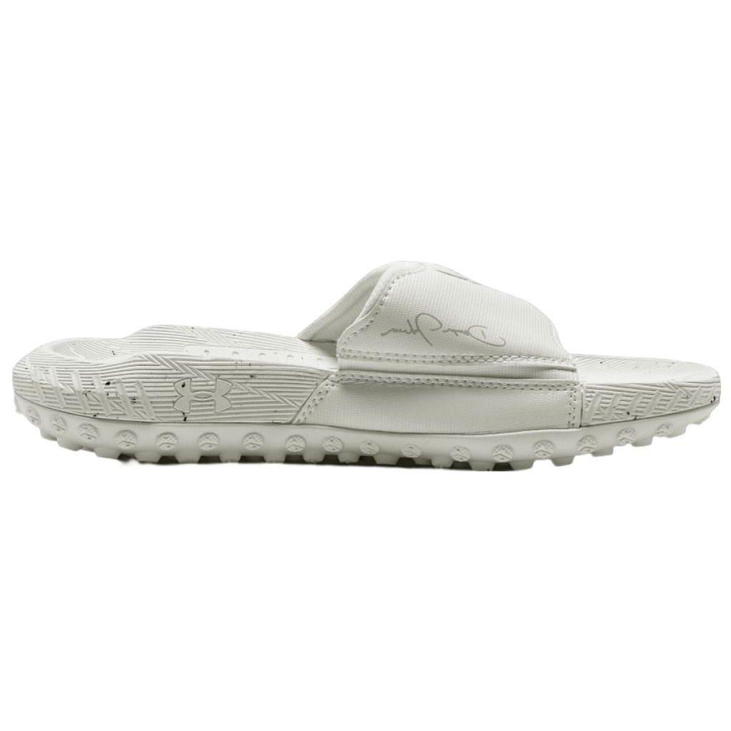 Under Armour Шлепанцы Project Rock 3 Slide Унисекс Белые Черные Шлепанцы 3026034-100
