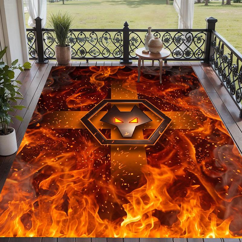 Soft Floor Carpet Wolverhampton Wanderers Football Pattern Area Rug Decorative Mat For Home Room Decoration
