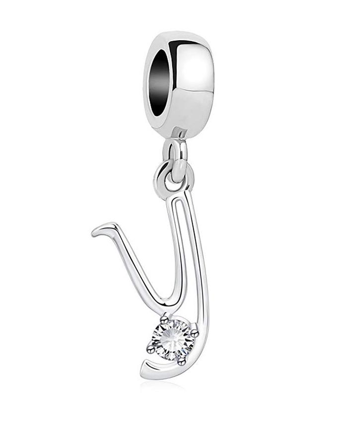 26 A-Z Alphabet Beads Copper Love Letter Charm Fit Original Bangle Charms Bracelet Cz Zircon Bead Jewelry