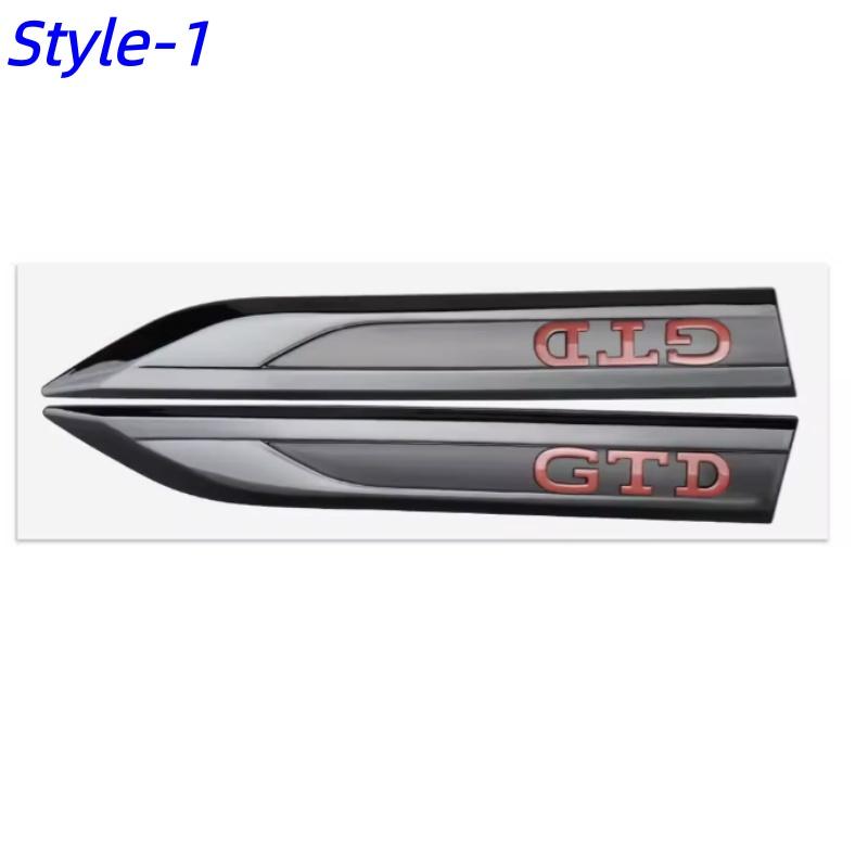 2 шт. НОВЫЕ автомобильные эмблемы ABS GTI GTD для боковых крыльев, наклейки на крылья, декоративные аксессуары для V//-W