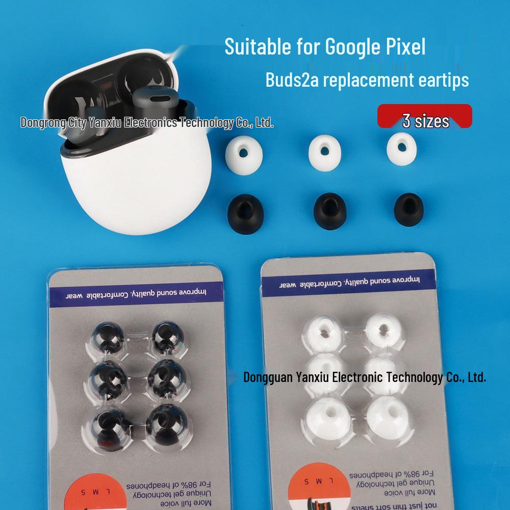 Silicone Ear Tips for Google Pixel Bluetooth Earbuds - Replacement Caps and Covers