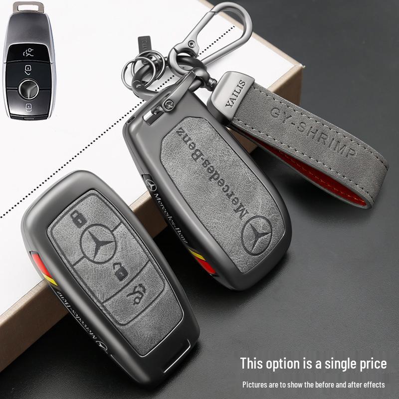 Чехол для ключа Mercedes для E300L C260L A200L C200L GLC GLA GLE350 GLB220 - Стильный автомобильный аксессуар для мужчин и женщин.