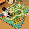 Детский коврик-головоломка с изображением шоссе из мультфильма - забавный игровой коврик с дорожной картой для детей и комнат родителей и детей