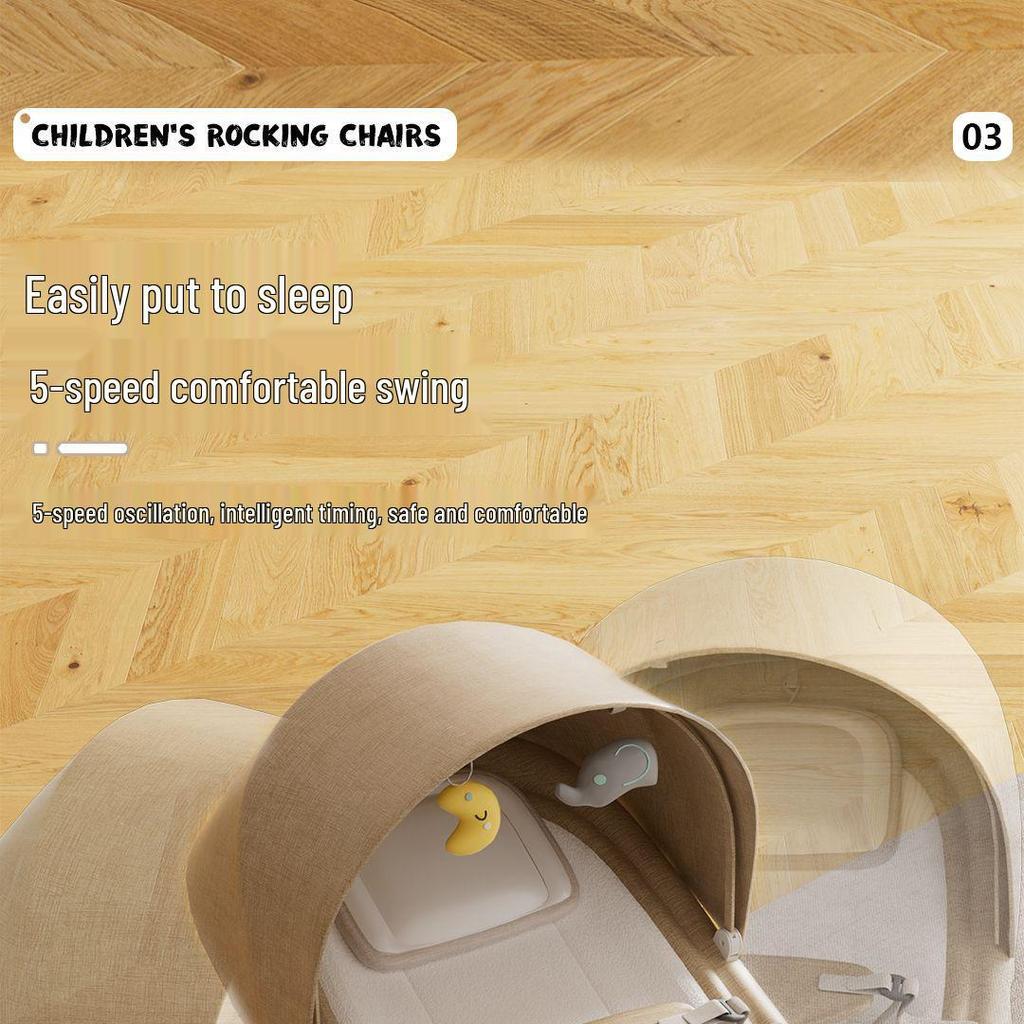 Электрическая качалка Bobodou для малышей - Успокаивающая колыбелька и качалка для новорожденных