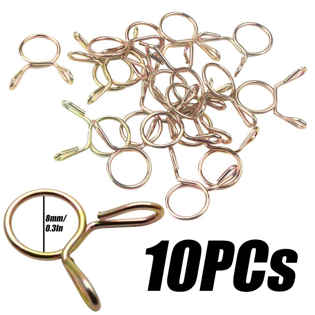 10/50 шт. 8 мм хомуты для масляного шланга мотоцикла скутера квадроцикла мопеда топливный шланг трубка пружинные зажимы зажим аксессуары для мотоцикла автомобиля