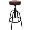 Fujiboeki Liftable Counter Chair Bar Stool Height Synthetic Leather Retro Style 15184 62~71cm