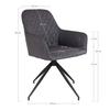 House Nordic Ava Swivel Dining Chair Dark Grey 444236