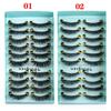 Woman Natural Wispies Lashes 3D Faux Mink Hair Thick Long Eyelashes Extension Tools False Eyelashes