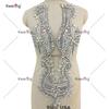 Gold Bodice Rhinestone Applique Patch for Mermaid Wedding Dress WDP-148