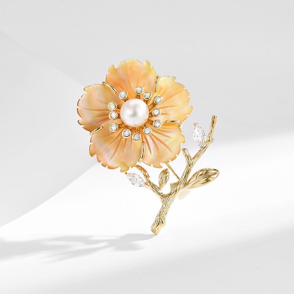 Senior Brooches Flower Leaf Brooch Pins for Women Suit Pendant  Fashion Brooches Jewelry