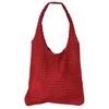 Large Capacity Crochet Tote Bag Lightweight Korean Style Hollow Woven Shoulder Bag Polyester Solid Color Knitting Handbag Spring