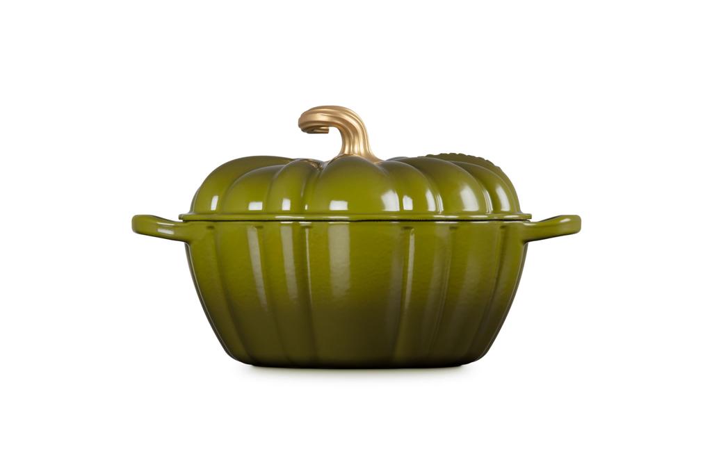 LE CREUSET Фирменная тыквенная кокотница 24 см Оливковый цвет Хэллоуин Форма для запекания Безопасна для посудомоечной машины