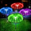 Solar Garden Lights Outdoor Waterproof Fiber Optic Jellyfish Lawn Lights Outdoor Patio Villa Yard Decor Night Light