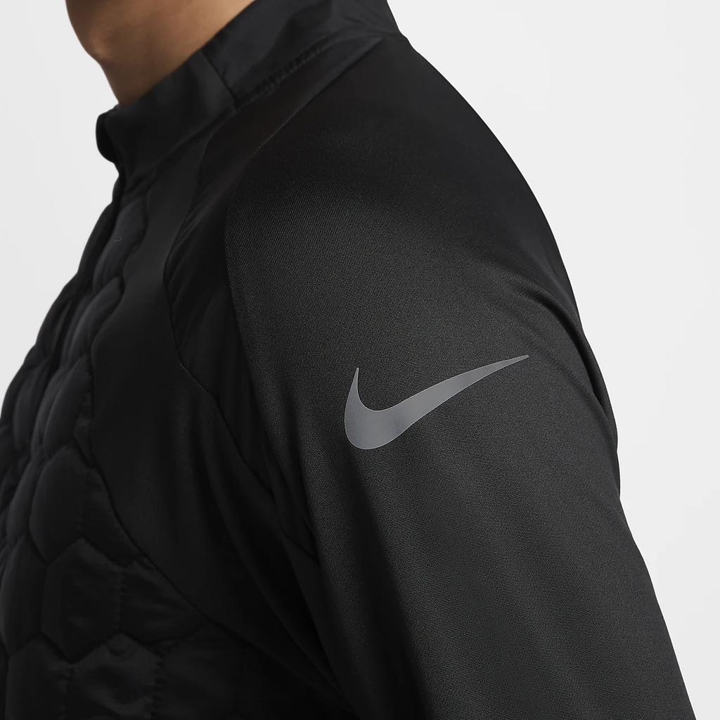 Nike Футболка с длинным рукавом Therma-Fit Strike Mock Neck, удобная, сшитая, мужская, черная FZ0567-010
