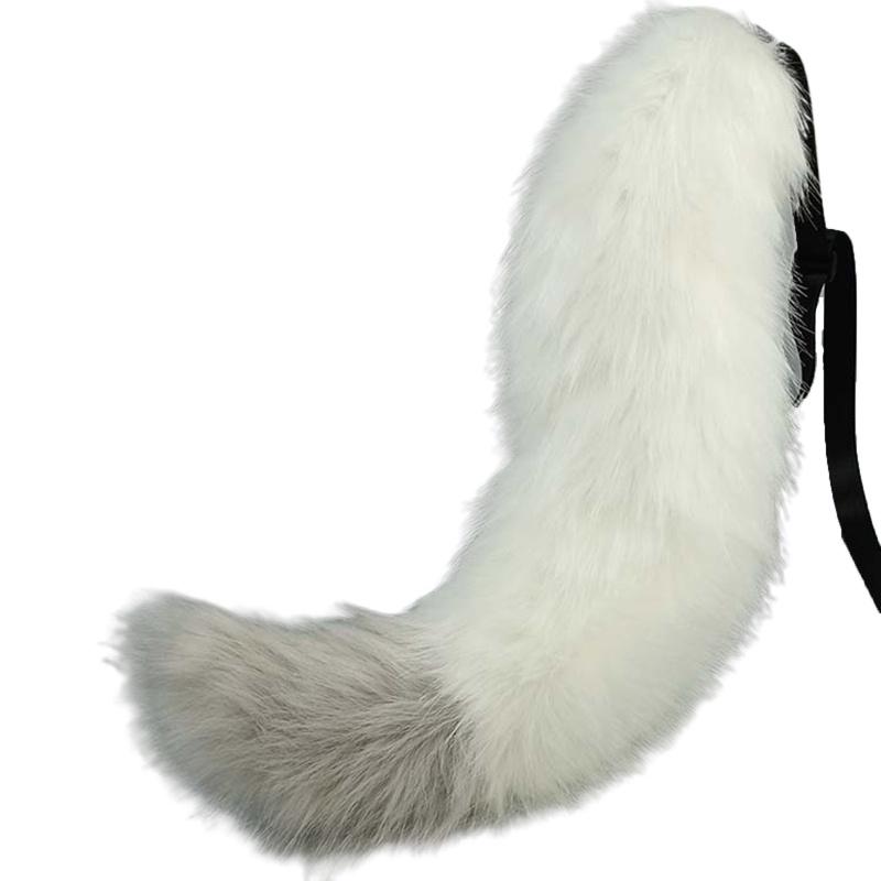 Милый меховой пушистый волчий хвост, регулируемый ремень, повязка на голову, вечерние рождественский костюм, реквизит, забавный косплей, Рождество аниме