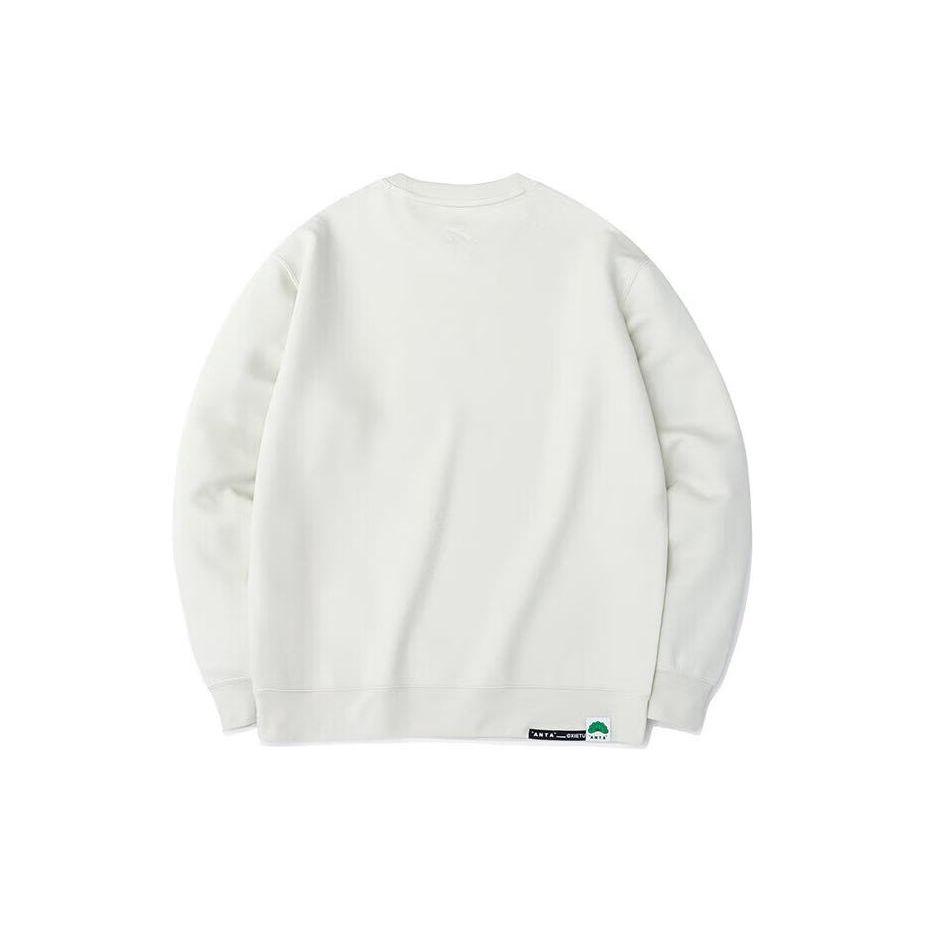 Anta Вязаный свитер Sports Life Series с буквенным принтом и растительным принтом, свитер унисекс, пыльно-серый 172328719-4