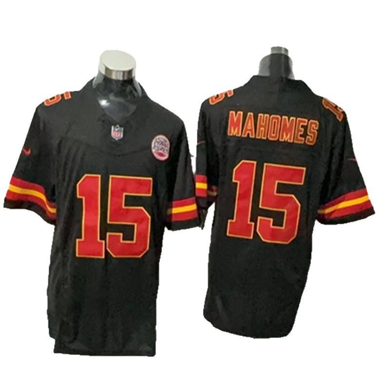 American Football Jersey 15 MAHOMES 87 KELCE Embroidered Team Uniform Sports