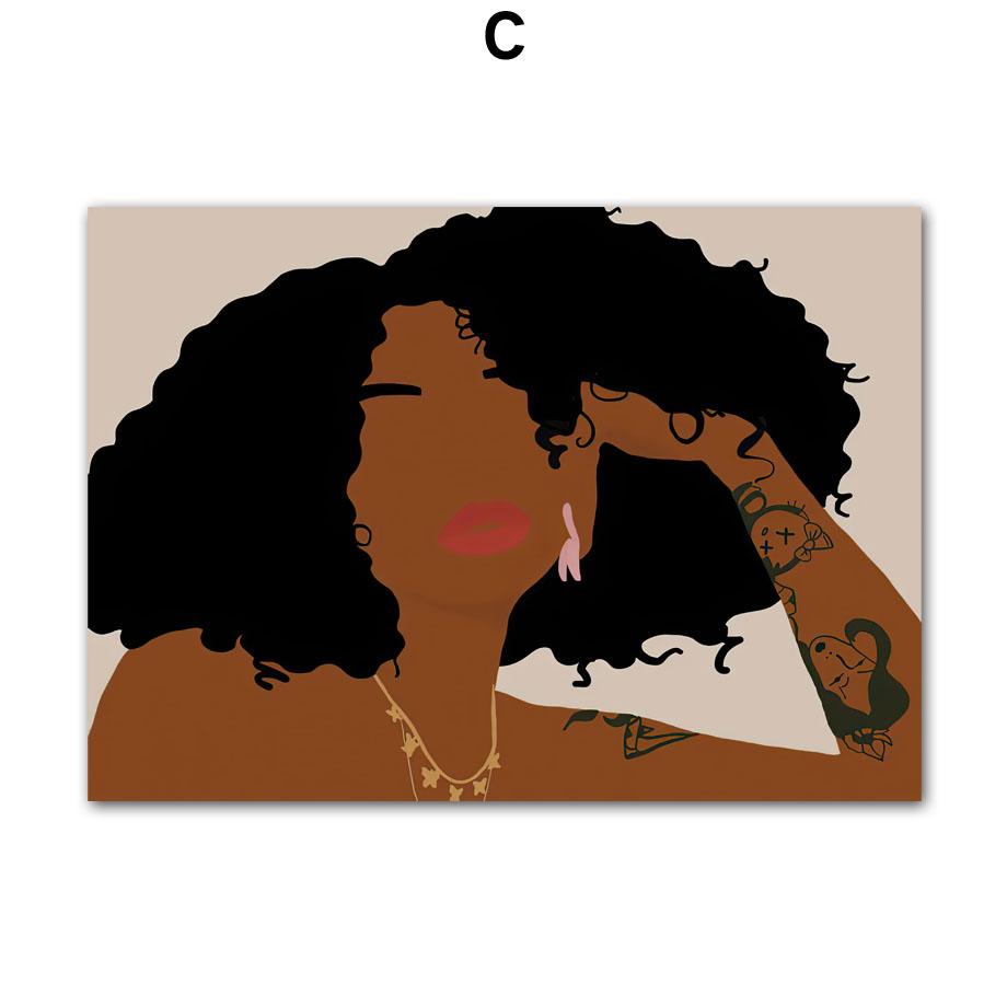 Очки с цветком, модные поп-черные девушки, настенное искусство, холст, живопись, постеры и принты, настенные панно для гостиной, украшения дома