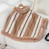 Autumn and Winter Women Stripe Loose Bat Sleeve Cross Border Cloak Cardigan Knitwear Stand Collar Sweater
