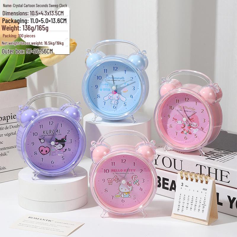 Ретро-будильник с громким звонком и ночником - бесшумные прикроватные часы, креативный подарок для студентов и декор спальни