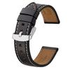 BISONSTRAP Натуральная кожаный ремешок для часов, 23 мм, кожа Horween, Черный, с инструментами для установки