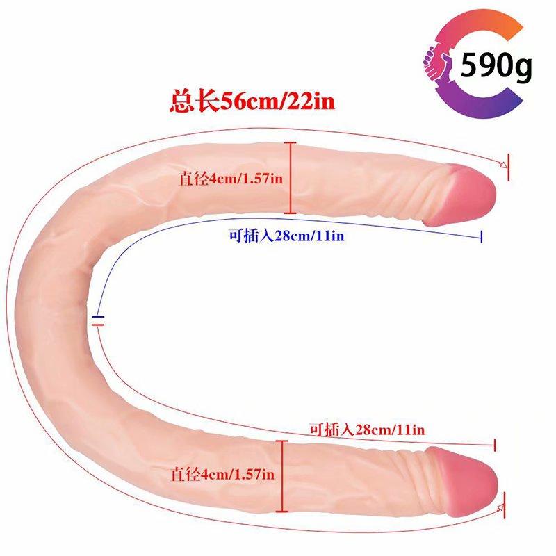 Huge Dildo 21/43/56cm Super Realistic Soft Penis Double Heads Sex Toys for Women Men