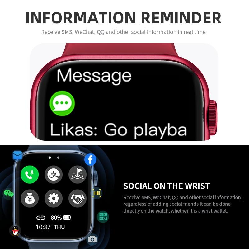 Смарт-часы серии 9 для мужчин, офлайн-платежи по сердечному ритму, голосовой помощник, Bluetooth-вызов, обмен местоположением, женские умные часы