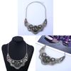 Vintage Geometric Alloy Necklace With Rhinestones For Women And Men