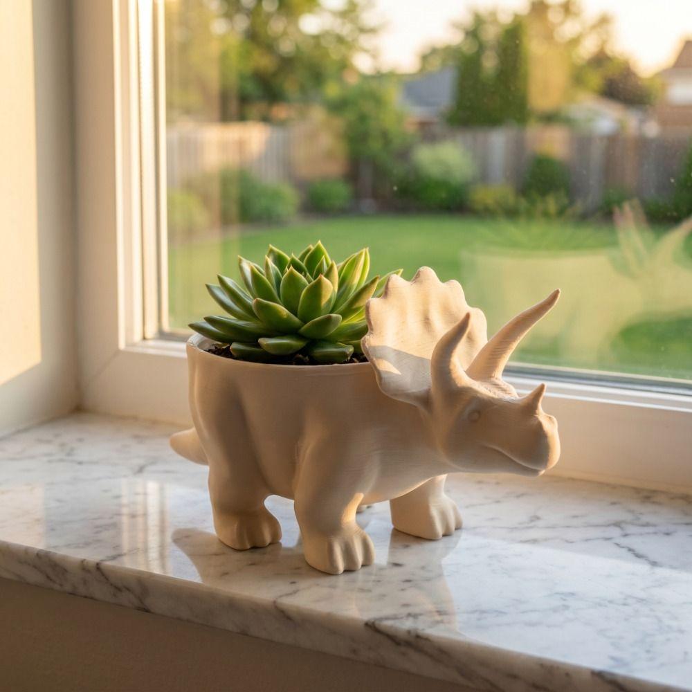 Desktop Decoration Dinosaur Flowerpot Funny Plant Planting Pot Creative Small Storage  Office