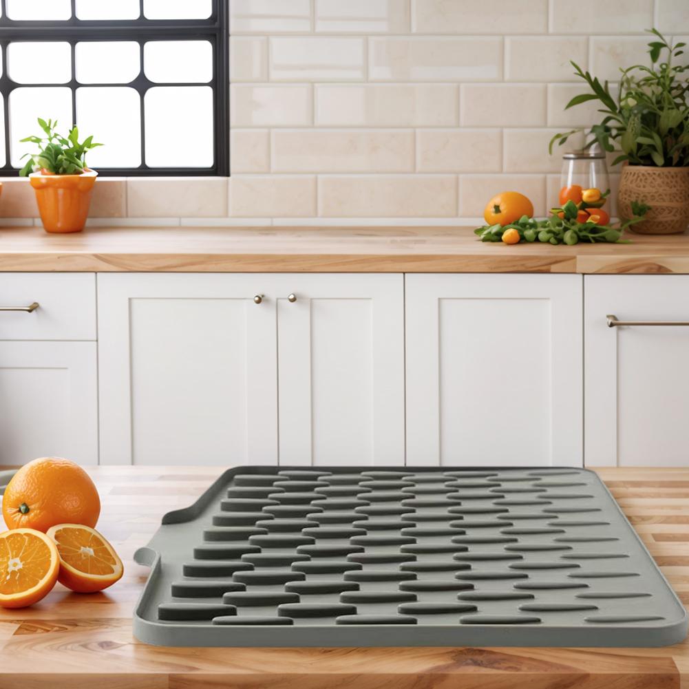 No Spill Silicone Worktop Saver Heat Resistant Non-Slip Kitchen Mat Countertop Protector for Counter Refrigerator