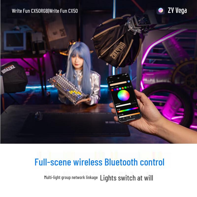 Zhiyun XIEQU CX50RGB Двухцветный полноцветный светодиодный видеосвет
