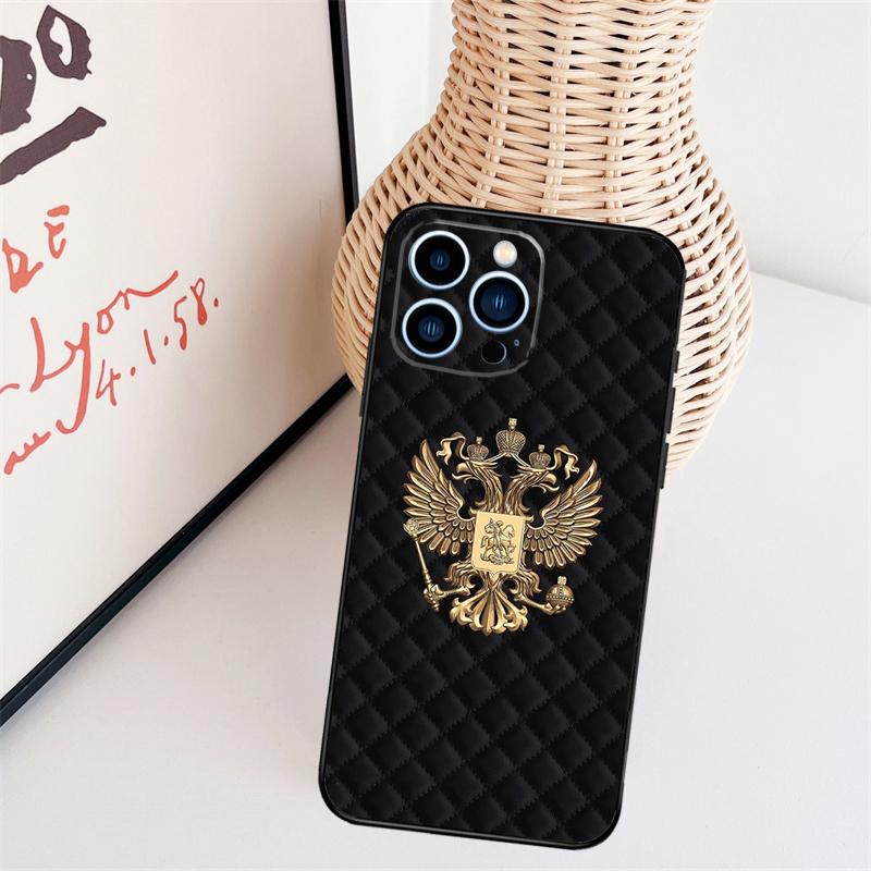 Флаг России национальный герб Чехол Для iPhone 11 12 13 14 16 15 Pro Max Mini X XS Max XR Plus Чехол Coque