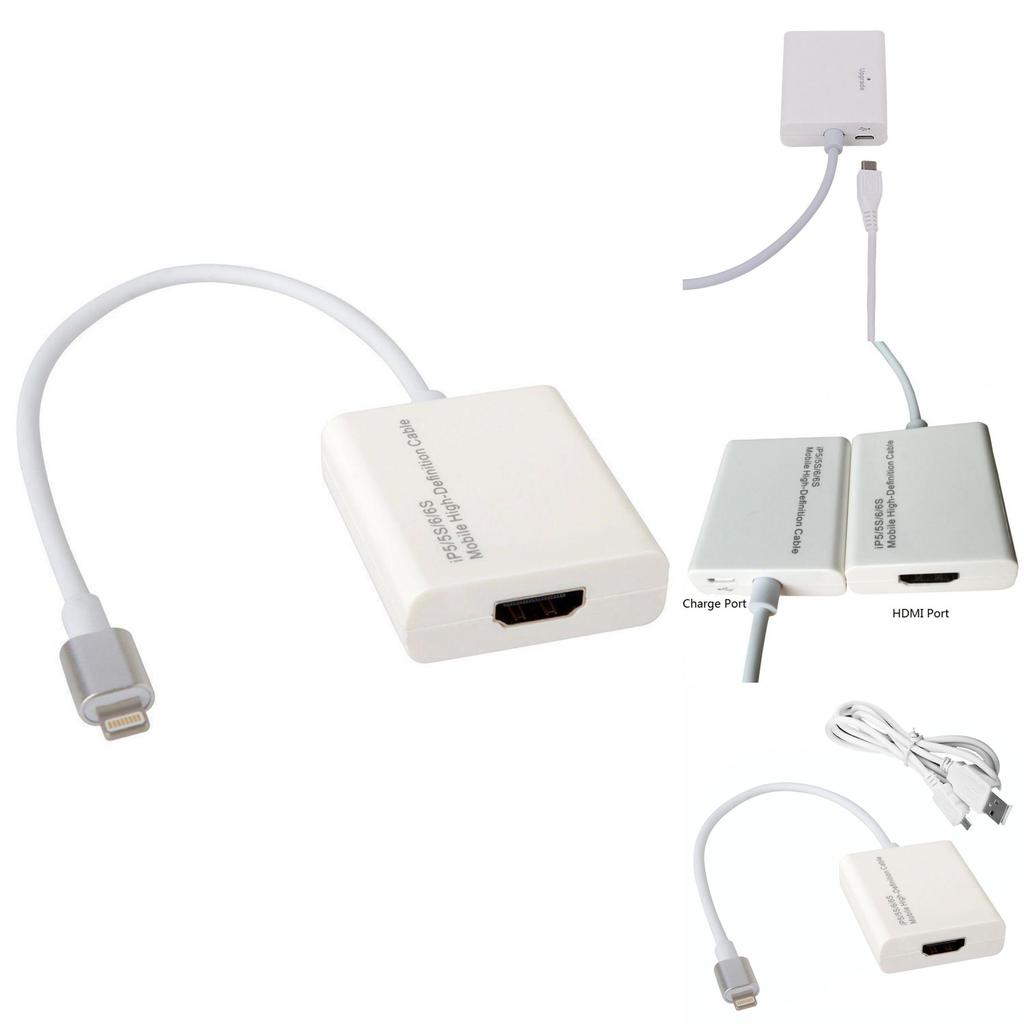 Lightning To Hdmi Adapter For Apple Devices With Copper Wiring For High Definition Display And Screen Sharing