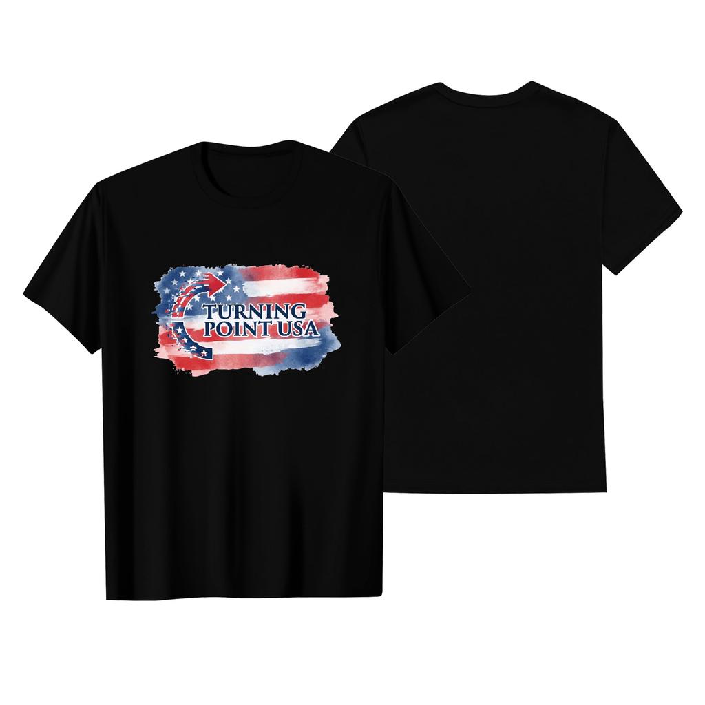 Unisex Round Neck Casual Printed Short-sleeved T-shirt Top