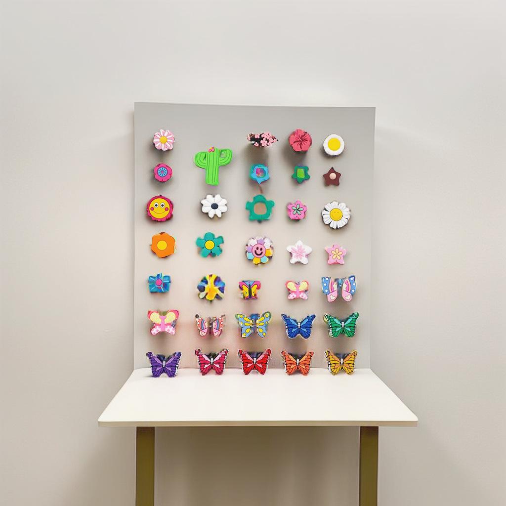 Пряжки для украшения обуви в виде бабочек и цветов для садовых клогов