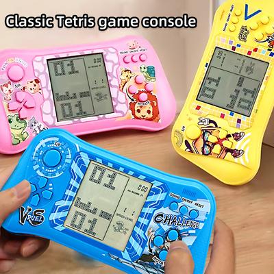 Классическая игровая консоль Тетрис, детская развивающая игрушка-головоломка, портативная игровая консоль (со встроенным аккумулятором)
