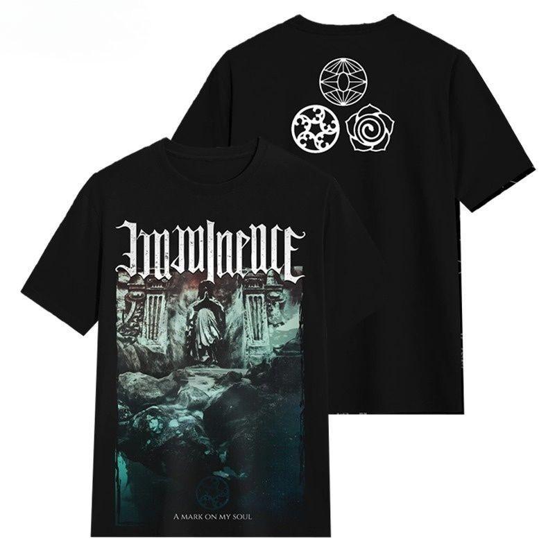 Approaching Band Swedish Postrock European High Street Loose Dark Logo Shortsleeved Cotton Tshirt
