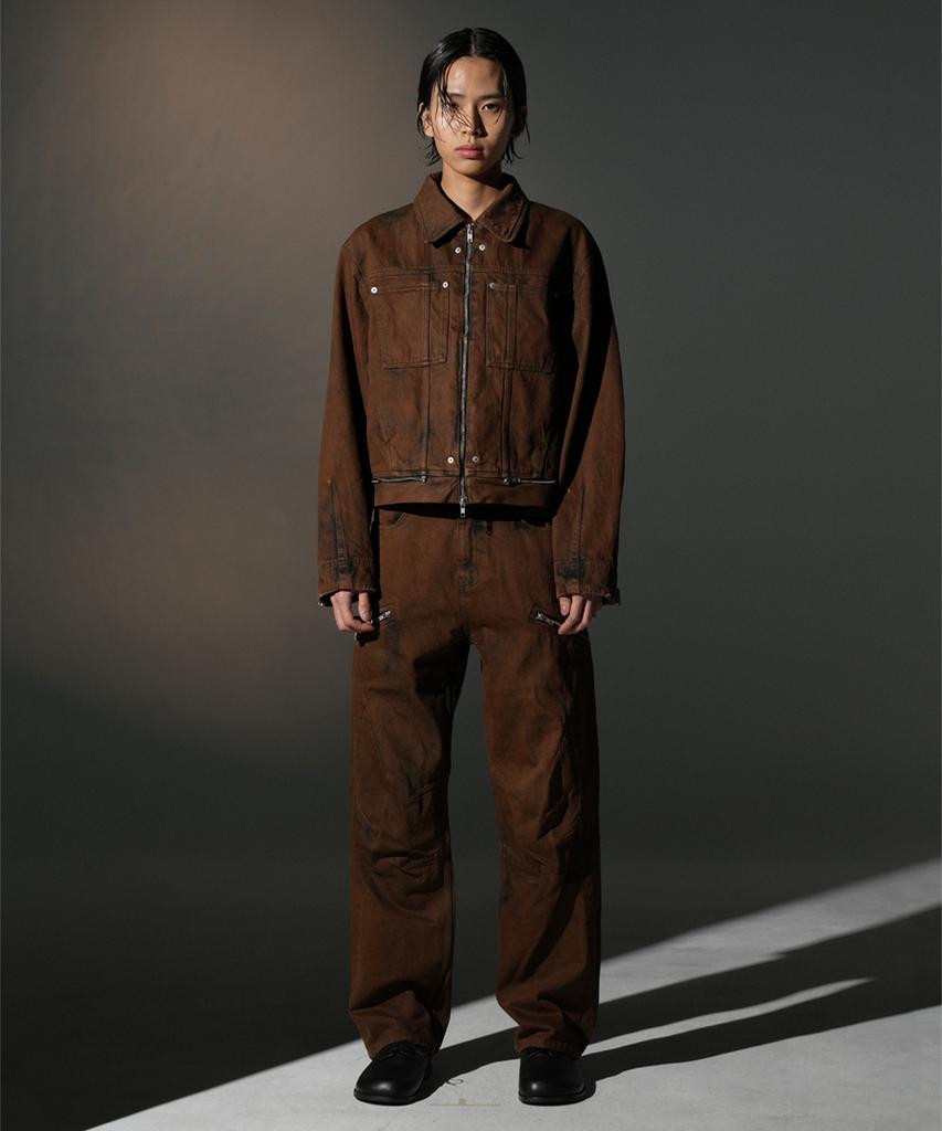 GRAILZ Dart Fit Zipper Denim [Brown]