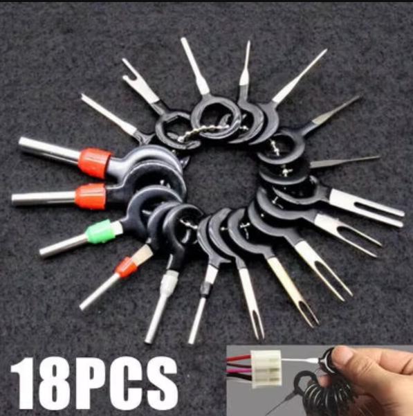 18/36/38 Pieces Car Terminal Disassembly and Ejector Tool Needle Ejector Wire Terminal Removal Kit Car Connector Durable