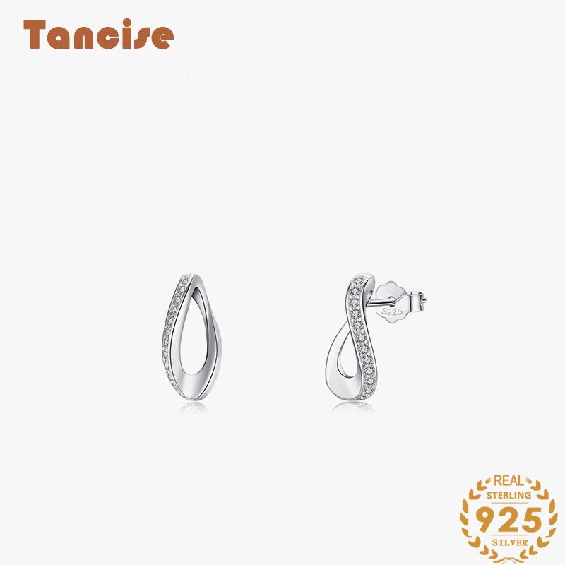 Танциз стерлингового серебра 925 пробы циркон серьги серьги-капли для женщин подарки на свадьбу